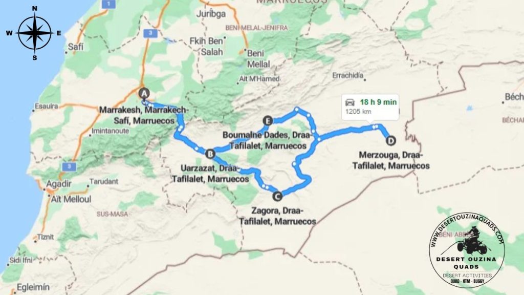 Circuit moto 6 jours Maroc Depuis Marrakech: raid moto Marrakech Merzouga | aventure moto désert Maroc | voyage moto 6 jours au Maroc | Tour.